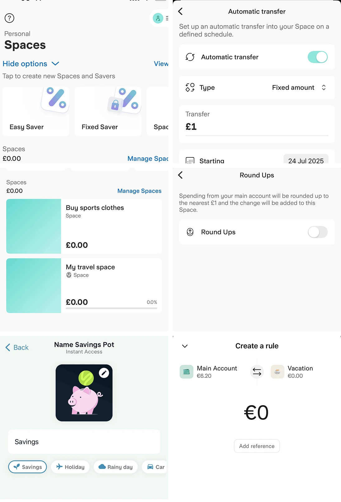 Competitor savings feature examples