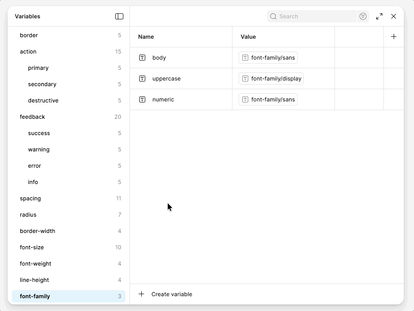 Humain Figma variables setup